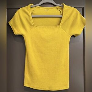 LOFT Square Neck Short Sleeve Top